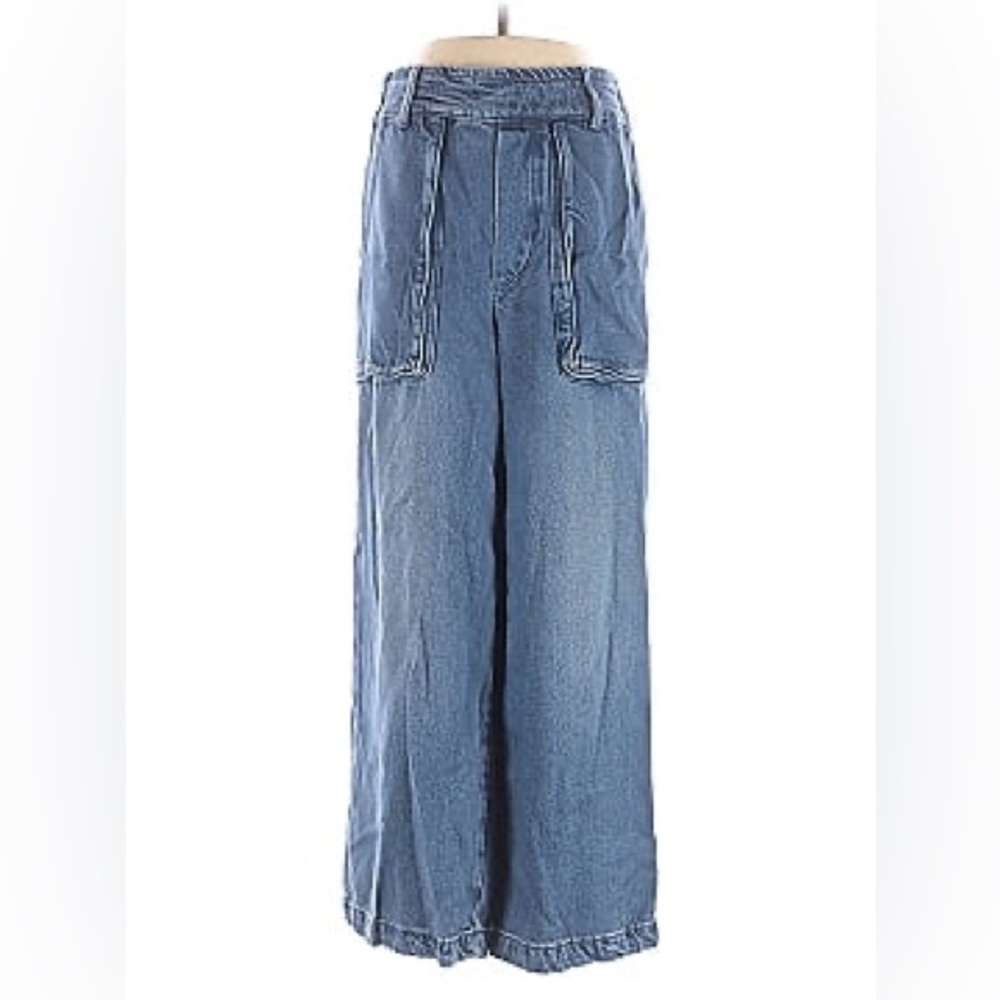 Wide Leg YFB Young fabulous & Broke High rise Boho Pants XS Coastal Vacation